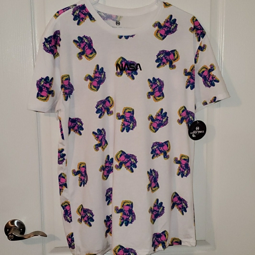 Hyper space mens shirt sz. Large Y2K
